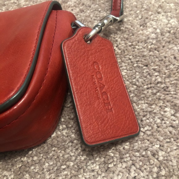 Coach Red Crossbody Purse Adjustable Strap - Picture 4 of 12